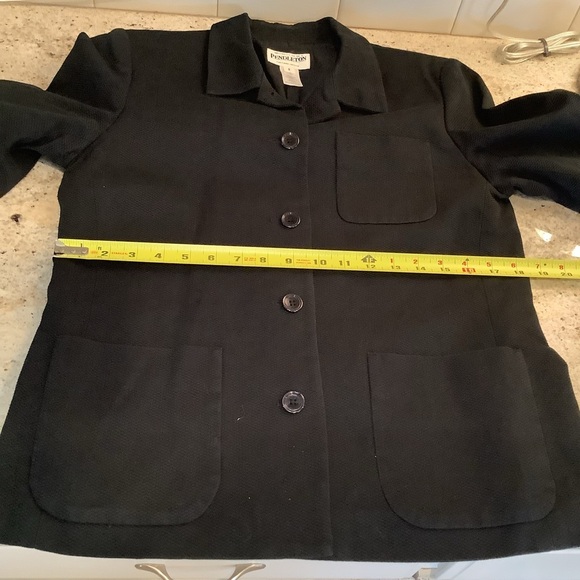 Pendleton Cotton Black  Blazer Jacket Size 8 Button Up with Pockets - Picture 7 of 7